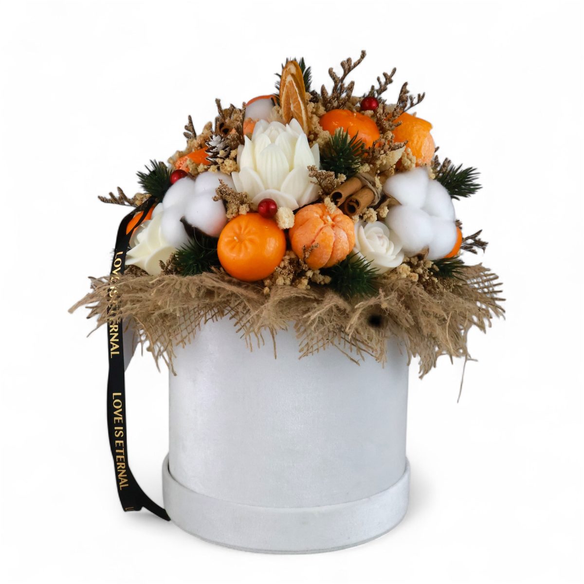 mandarina-soev-vosak Луксозен букет от соеви свещи