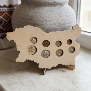 Дървена карта на България за колекция на българските монети 1999–2025г 1 monetite-na-balgaria